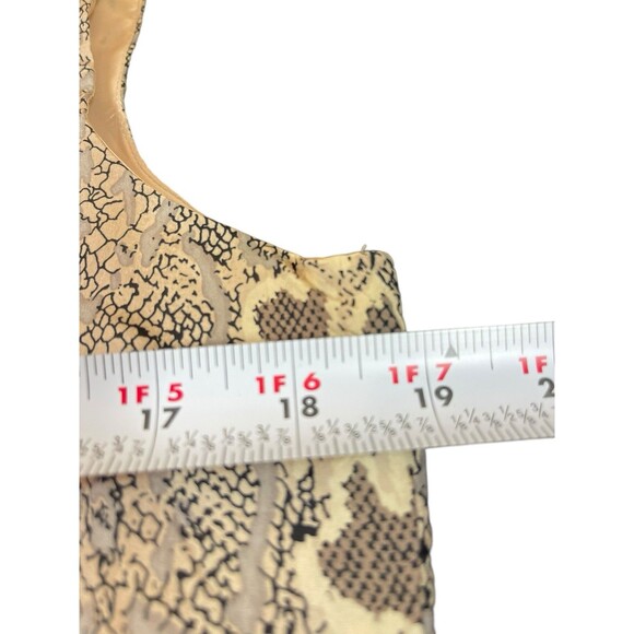 VTG Stunt 100% Silk Dress Women’s M Snakeskin Animal Print Sleeveless Dress - Picture 10 of 12
